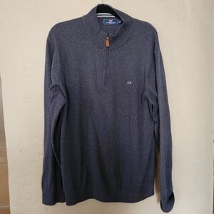 Vineyard vines performance fleece Palm Beach quarter zip Blue Size XL